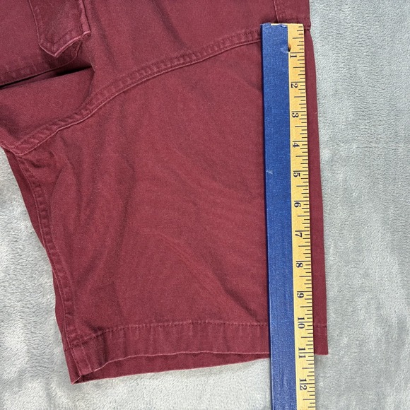 Cabelas Shirt Men's XL Reg Button Up Burgundy Red‎ Short Sleeve  Brush Popper - Picture 13 of 16